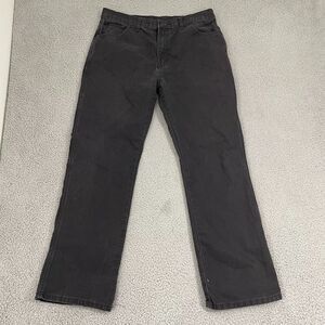 Dickies Carpenter Pants Men 34x30 Black Twill Utility Workwear Straight Leg
